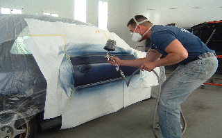 Picture of paintbooth interior