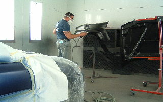 Picture of paintbooth interior