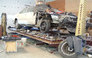 Picture of a very damaged car